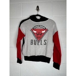 Chicago Bulls Girls Hoodie NBA Red Gray Black Pullover Sweatshirt Youth M